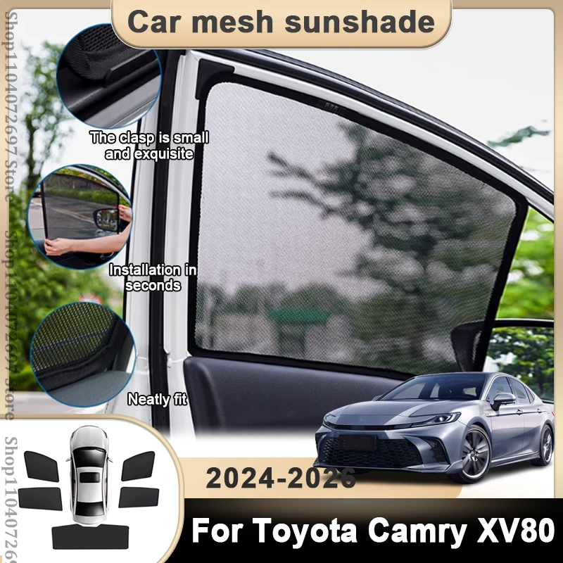 

Магнитный автомобильный солнцезащитный козырек для Toyota Camry XV80, аксессуары 2024 2025 2026, защитный козырек на лобовое стекло автомобиля, переднее боковое окно