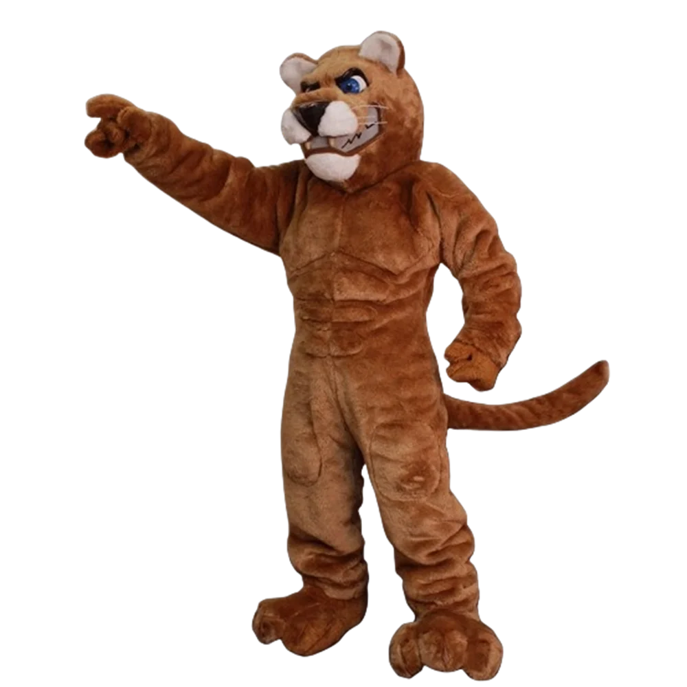 Power Leopard Panther Puma Kat Cougar Mascotte Kostuum Volwassen Grootte Stripfiguur Mascotte Mascota Outfit Pak Fancy Dress 651