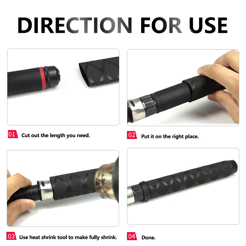 Customized Order- 1m/piece Black Diameter 60mm  Non Slip Heat Shrink Tube