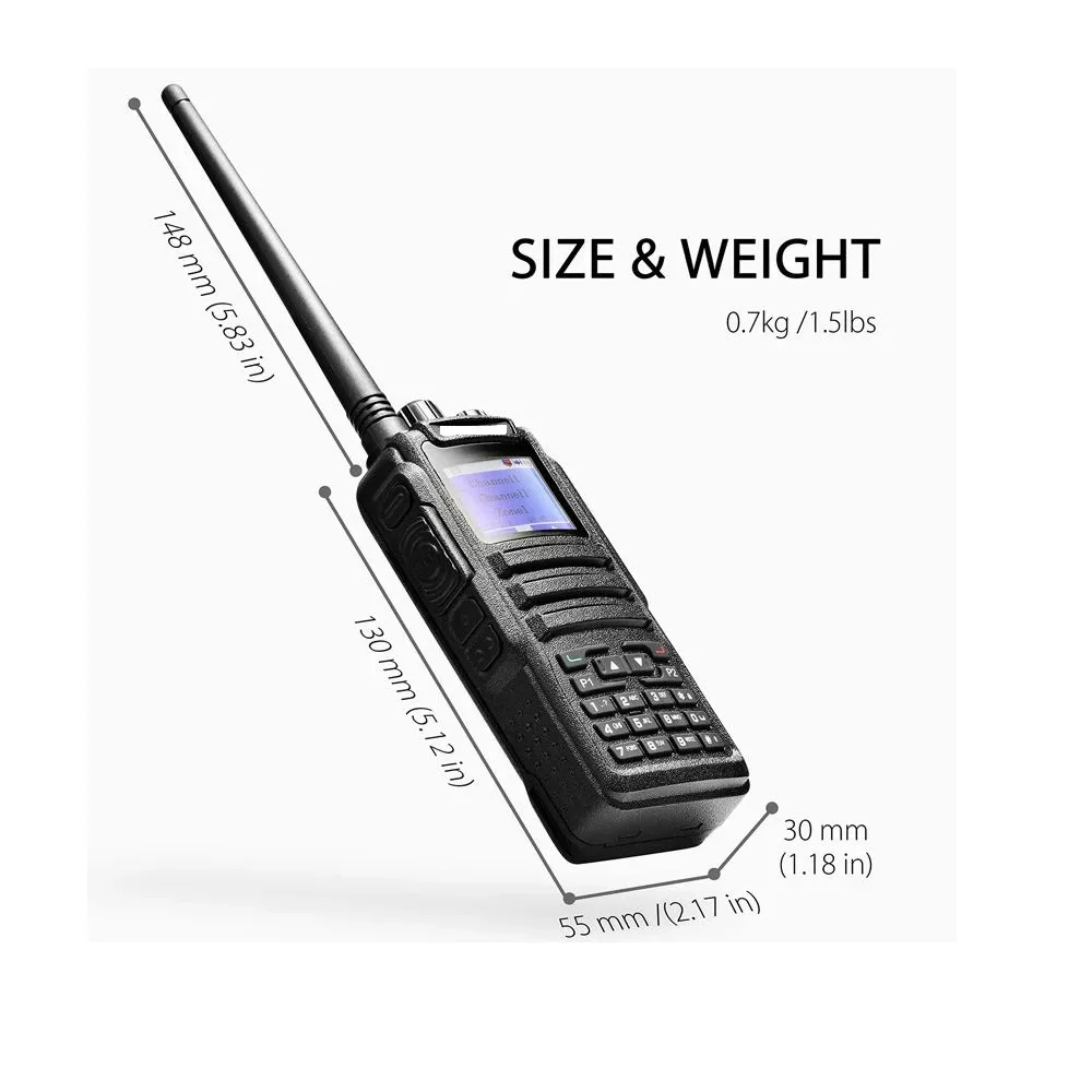 DM 1701 Digital Walkie Talkie Dual Mode Analog Two Way Radio Open GD77 Dual Time Slot Tier 1+2 Ham Radio DR 1801 view 5