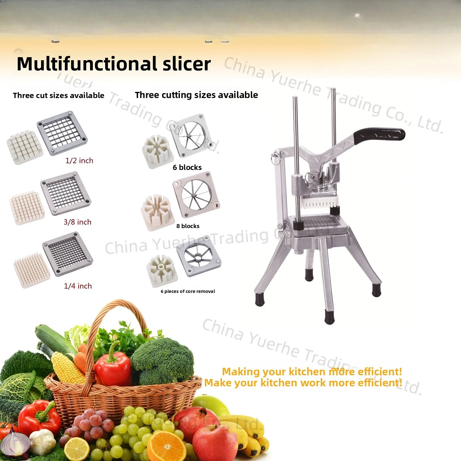 

Multifunctional Manual Vegetable and Fruit Cutting Machine, Fruit Cutting Machine, French Fry Machine, Potato Cutting Machine
