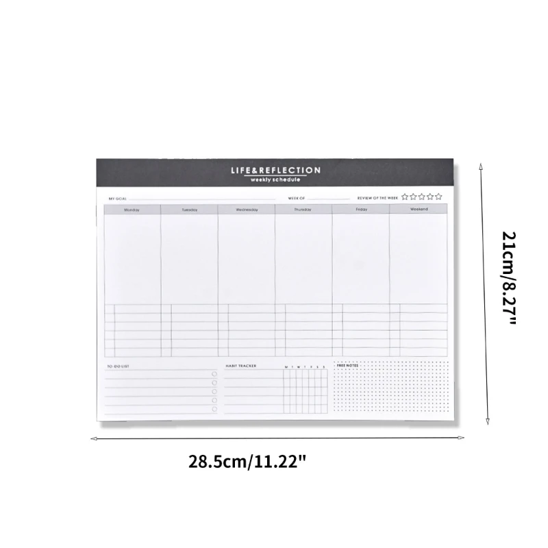 Weekly Planner Notepad Undated Planner Sheets Schedule Pad Desk Planner to Do List Monthly Notepad Tear off Planner Pad