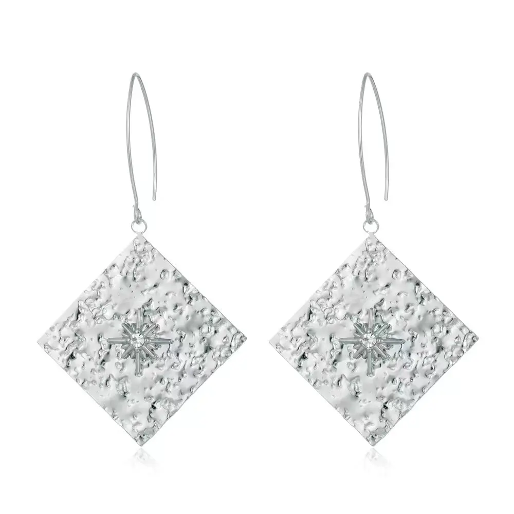 High-quality stainless steel square earrings Women\'s fashion Elegant Luxury Gold-plated Earrings 2024 New