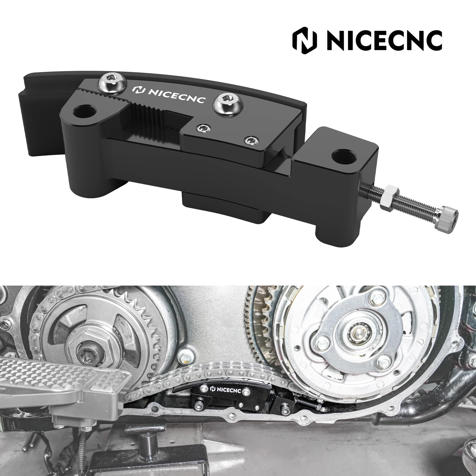 

NICECNC Manual Primary Chain Tensioner for Harley Road Glide FLTRX 2017-2024 Road Glide Special 2017-2023 CVO Road Glide 2018-24