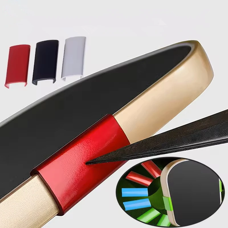 2Pcs Fit for 16mm Pickleball Paddle Edge Protector Weighted Blocks Shock Absorption Edge Protector Clips Decorative Colorful