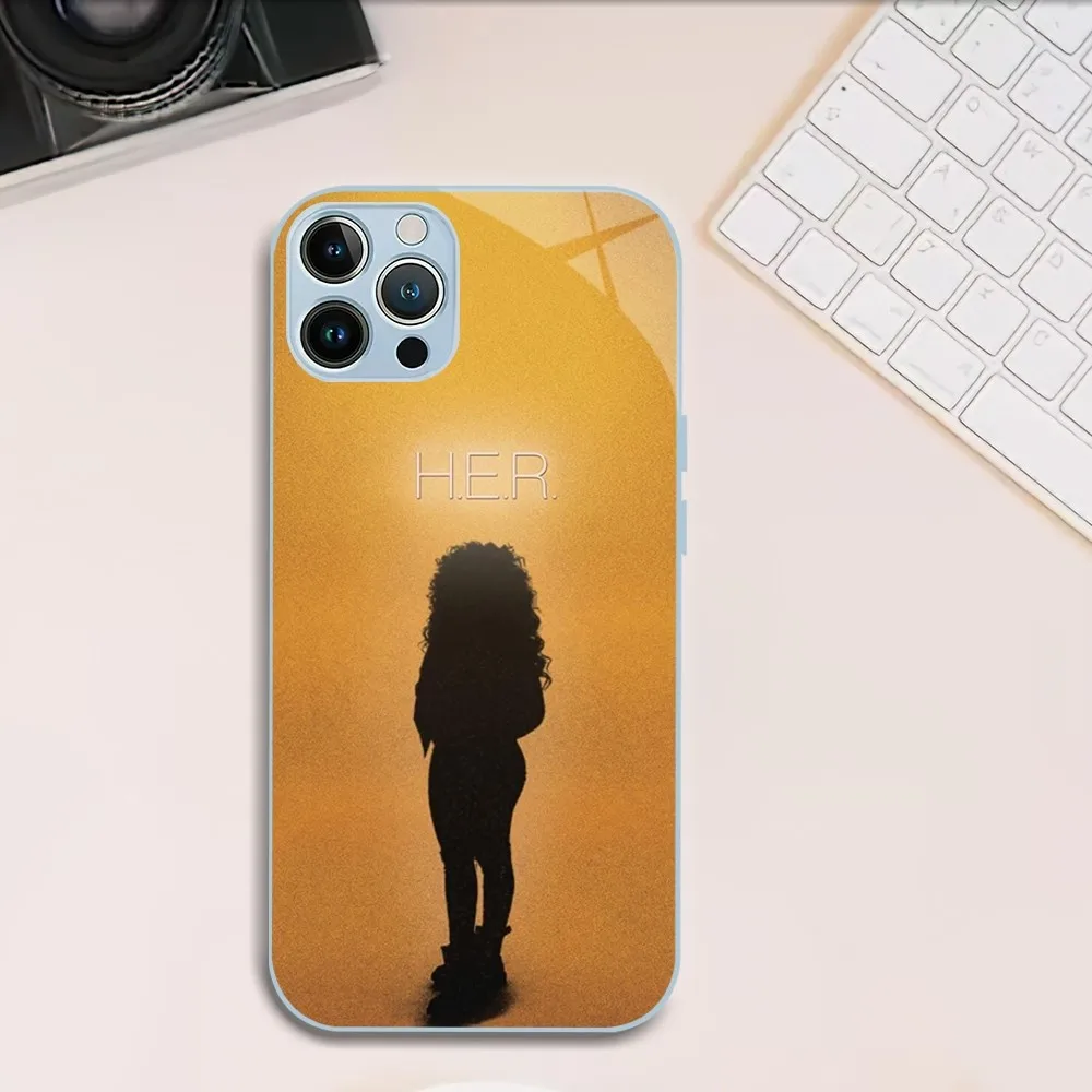 O حالة الهاتف الخلفي لعقلي, غطاء من الزجاج المقسى, مغني الراب, ايفون 11, 14, 12, 13, ميني, برو, بلس, X, XS, ماكس, XR #4