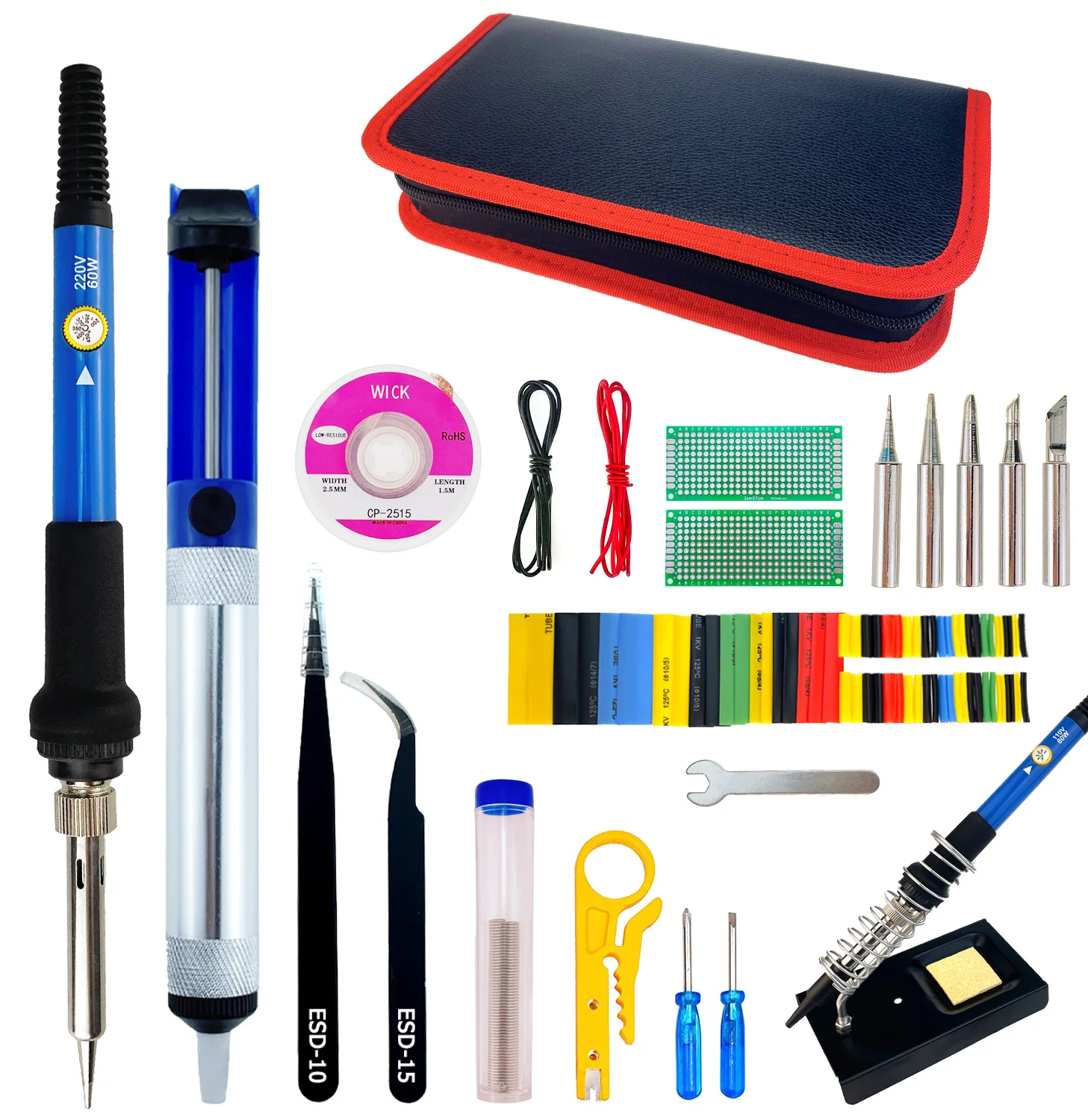 Temperature-regulating electric soldering iron 60W household maintenance soldering pen 110v2220V soldering pen tool kit