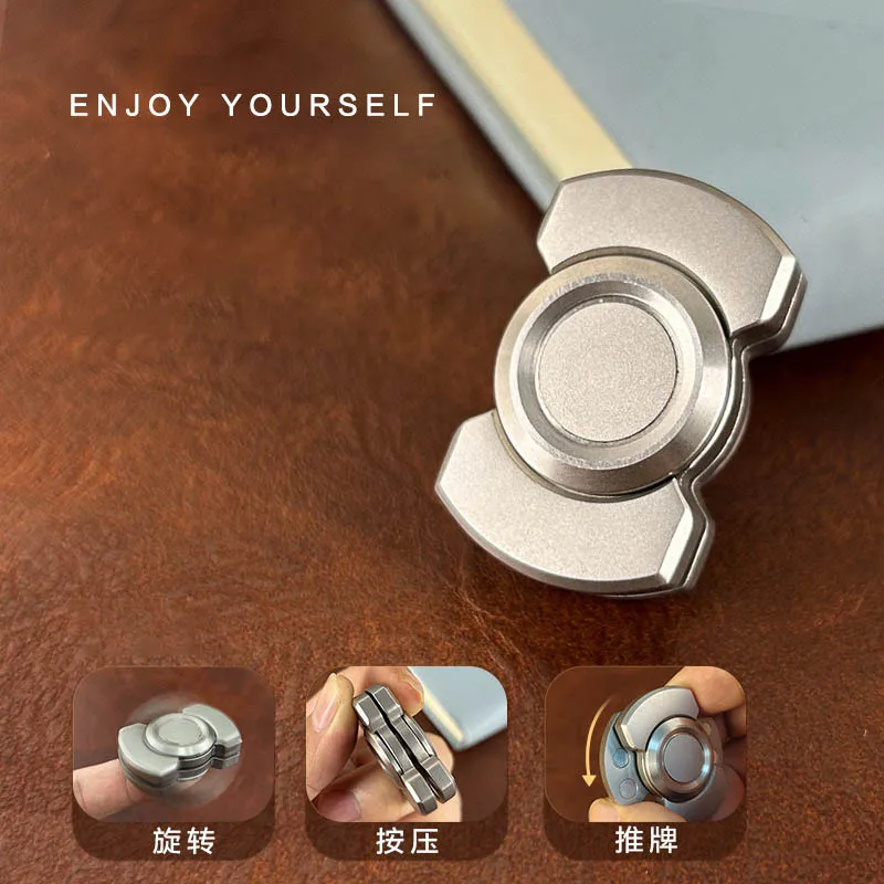 3-em-1 mão spinner brinquedo fidget liga ponta do dedo giroscópio push sliders brinquedos adulto alívio do estresse háptico ventilação edc tdah autismo fidget