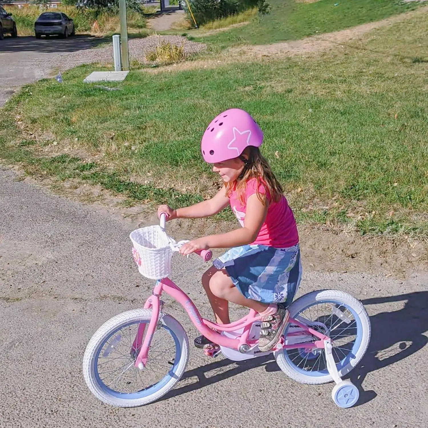 Vélo degradgirl pour les tout-petits et les enfants âgés de 2 à 8 ans, vélo pour enfants de 12 pouces avec roues d'entraînement, frein à main et panier