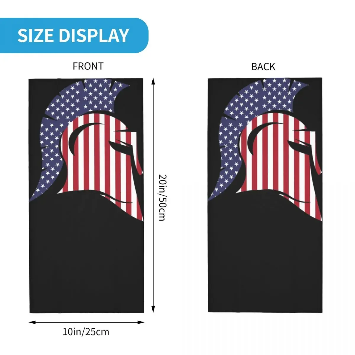 Unisex American Spartan Helmet USA Flag Bandana Stuff Neck Cover Printed Warrior of Sparta Scarf Mask For Cycling Windproof