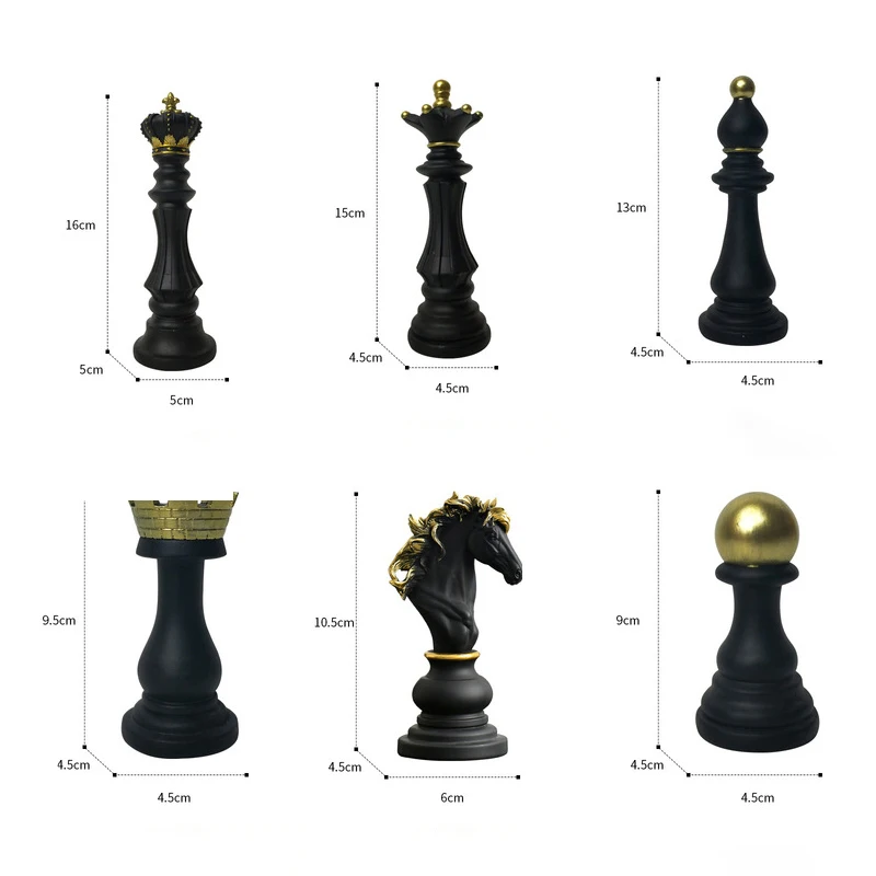 Simulation chess European and American style home window wine cabinet desktop personality creative resin small ornaments