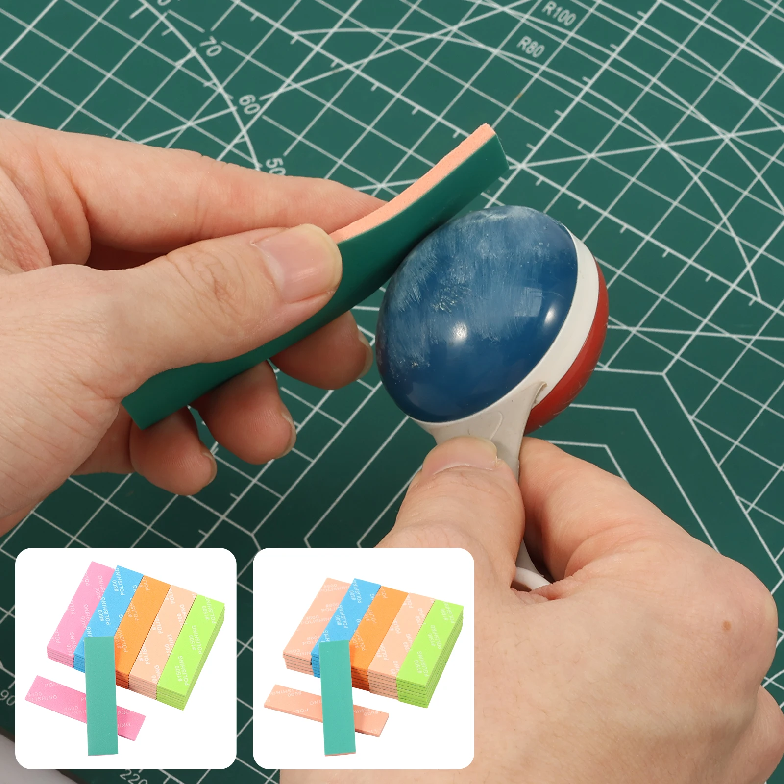 

Набор из 35 многоразовых губок-наждачек для влажной и сухой шлифовки, для моделирования, деревообработки, полировки пластиковых деталей