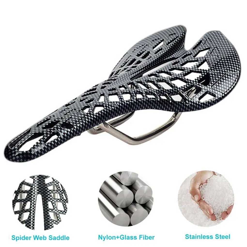 Mountain Road Seat Saddle Carbon Fiber Racing Bike Riding Hollow Saddle Seats Bike Cycling Parts MTB Cycling Equipment