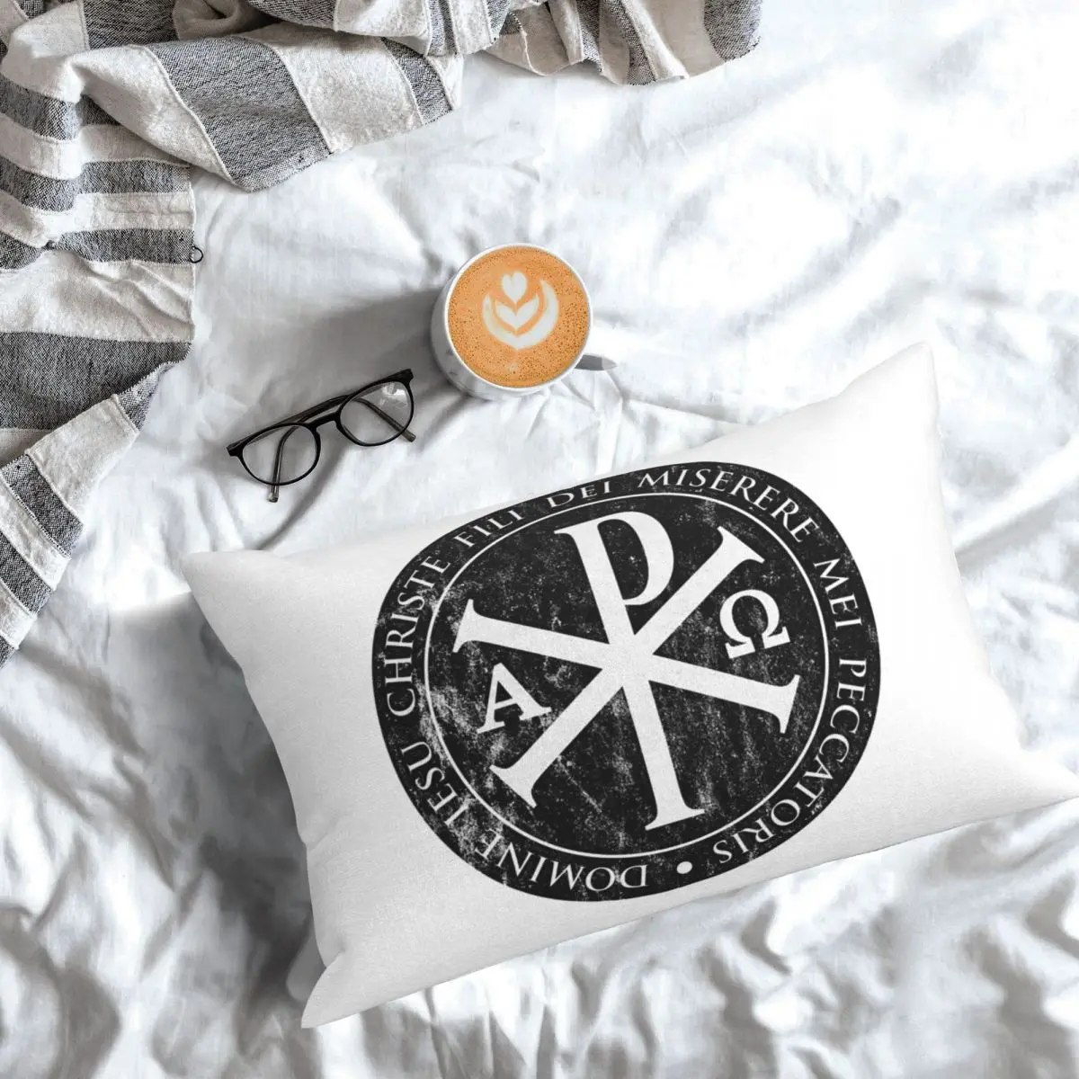

Наволочка-подушка Chirho, Chi Rho, Christogram, Jesus Rectangle, декоративная, для спальни, дома, для комфорта, для декоративной подушки