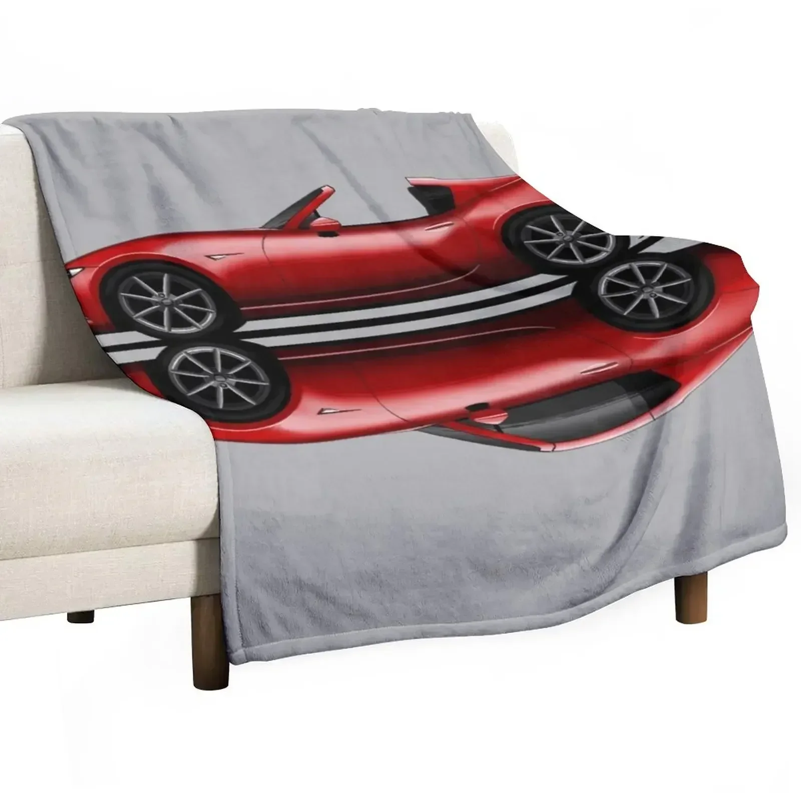 My drawing of the open and closed red open and closed RF roadster convertible Japanese sports car Throw Blanket Softest Blankets