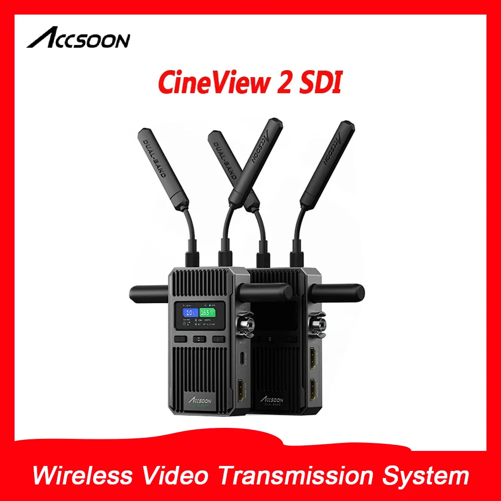 ACCSOON CineView 2 SDI 1500ft Range 1080P Wireless Video Transmission System SDI Input/Output Video Transmission Kit