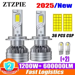 ZTZPIE 6000K LED Car Headlight Bulbs Canbus HB3 HB4 9005 9006 H1 H7 H4 H11 1200W 600000LM High Brightness Auto Fog Lamp