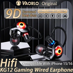 USB-A/Type C/3.5mm 3 Interfaces Wired Earphones HiFi Stereo In Ear Headphones Noise Canceling Sport Gaming Headsets With HD Mic