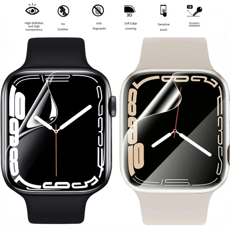 Protector Film For Apple Watch Ultra 2 49mm 9 8 7 45mm 41mm HD Screen Glass Protector Soft Shell iWatch 6 5 4 3SE 44mm 42mm 40mm