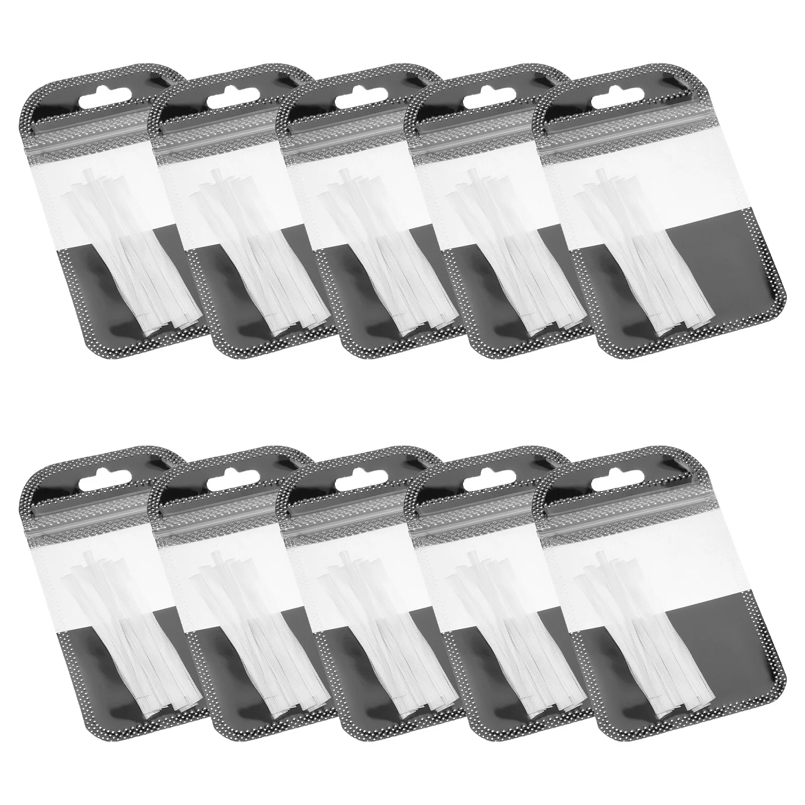 

10pcs Extension Fiber White Synthetic Strengthening Soft Comfortable For Women Easy Durable Manicure Use At Home Salon Art