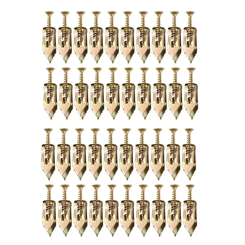 B03C-200PCS Upgraded Self-Drilling Anchors Screws, Drywall Anchors And Screws Kit, Easy Application No Drill Or Holes In Wall