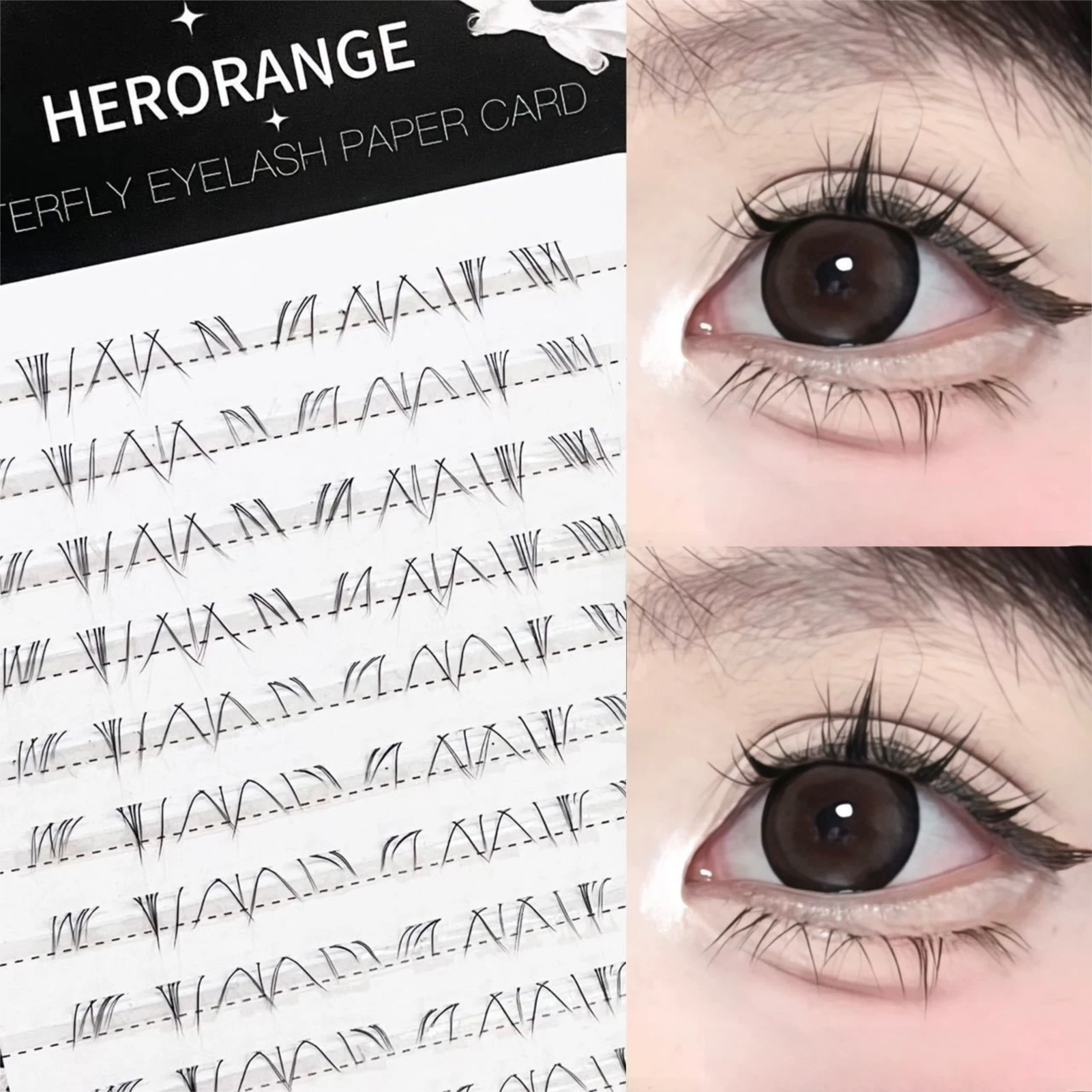 3/6/10 Rows Idol Lower False Eyelashes Perfect Eye Makeup Spiky Natural Wispy Manga Eyelash Extensions Korean Girl Group Style