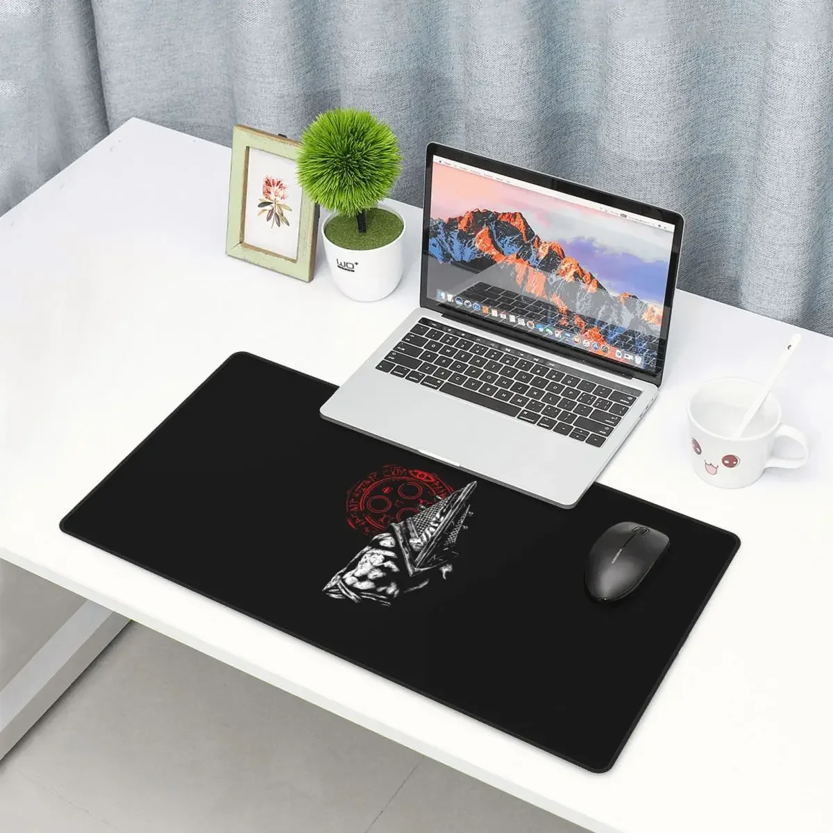 Large Mouse Pad Chain Link And Fog Silent Hill Game Gamer PC Laptop Mats KeyboardComputer Gaming Office Accessories Desk Mat