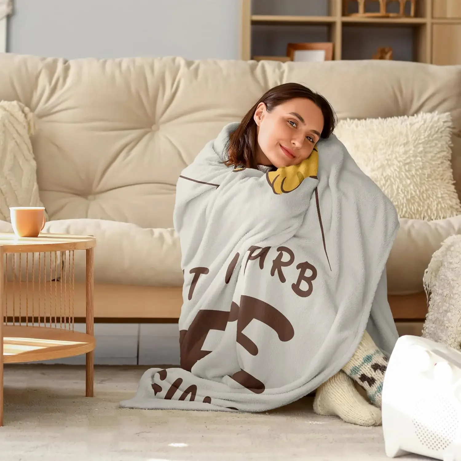 Funny Wife Is Charging Do Not Disturb Cat Lover Throw Blanket Cozy Gift for Her