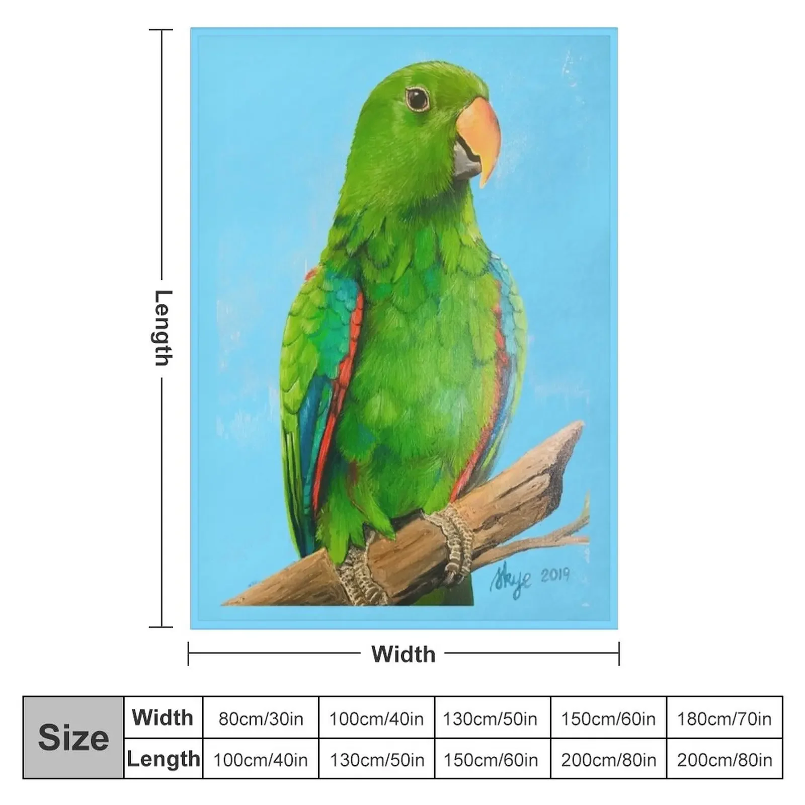 Eclectus Throw Blanket Warm Loose Blankets