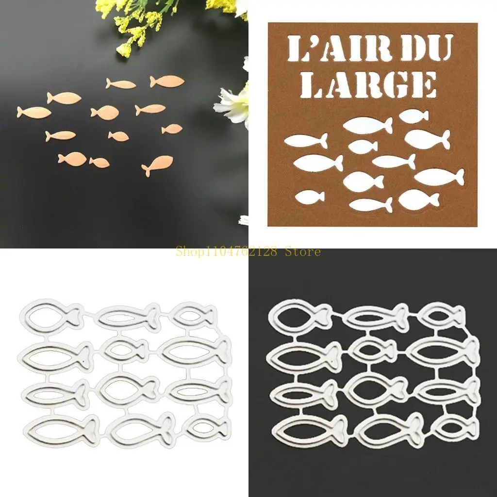 Carbon Steel Cartoon Mini Fish Cutting Dies Embossing Stencil Templates Mold DIY best sale