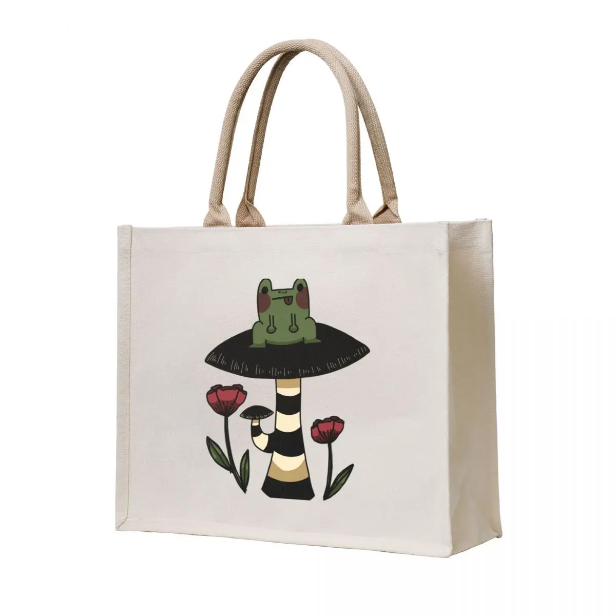 

A frog on a mushroom Tote Bag eco pack Gift bag great bag Cloth