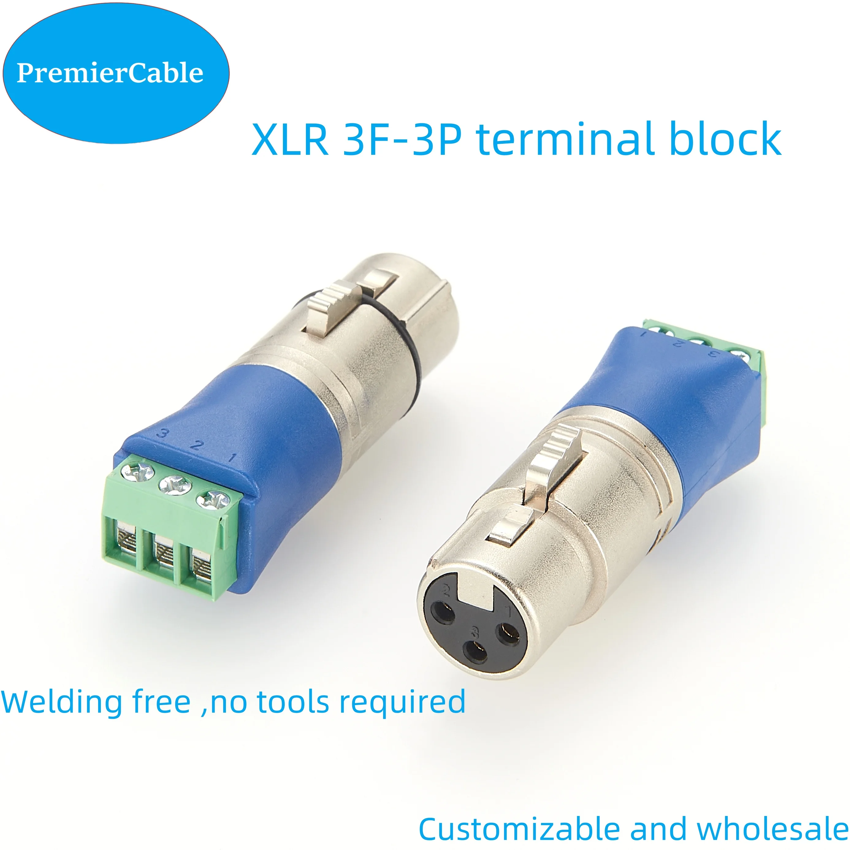 3Pin Female XLR to Screw Terminal Adapter XLR Terminal Block Solderless Terminal Board Converter