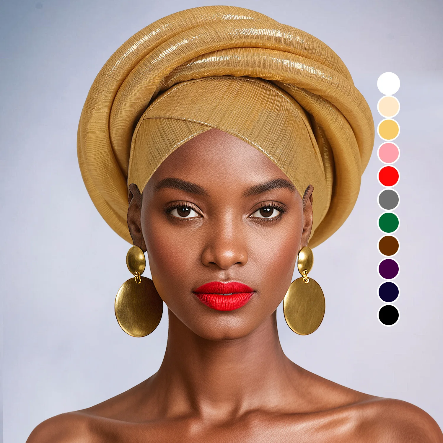 Already Made African Headtie Turban Cap for Women Nigerian Wedding Geles Party Headgear Auto Gele Female Head Wraps Headwear Hat