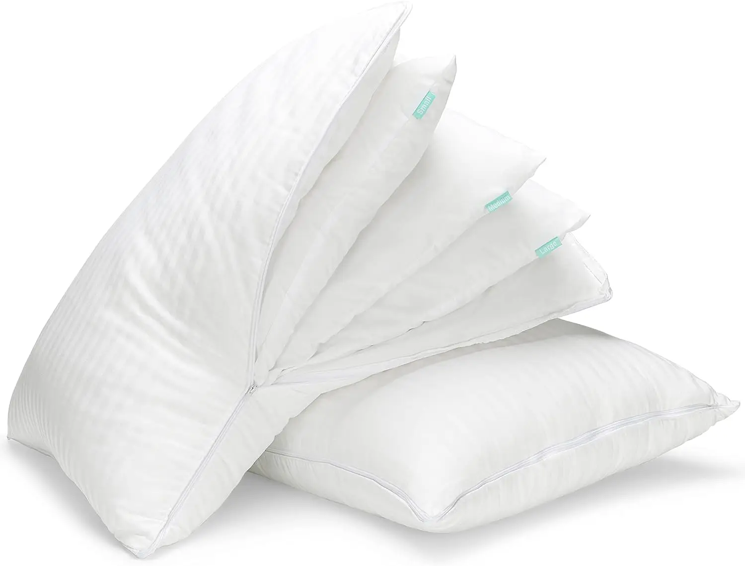 

Adjustable Layer Set of 2 Pillows for Side, Front & Back Sleepers, Cooling Hotel Pillows with 3 Layers, Down Alternative Pillow