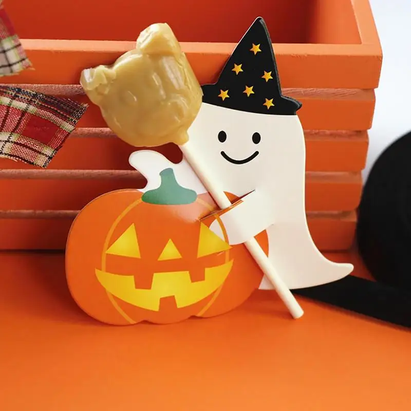 50 unids/bolsa Navidad Halloween paquete de dulces tarjeta fantasma calabaza titular decoración de galletas regalo para niños hogar D IY suministros