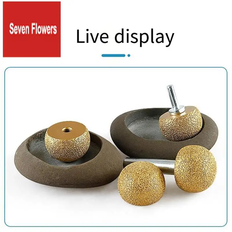 

A84Z-Brazing Diamond Mushroom Polishing Cone Pebble Cobblestone Marble Abrasive Tools Inner Circle Flower Pot Arc Grind