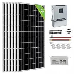 Off grid solar  energy system 1KW 2KW 3KW 4KW 5KW 10KW solar panel system with batteries for home