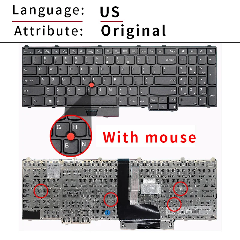 Keyboard Laptop Baru AS/RU/Rusia untuk Lenovo P50 P70 P70S P51 P71 Tata Letak Keyboard Notebook Pengganti