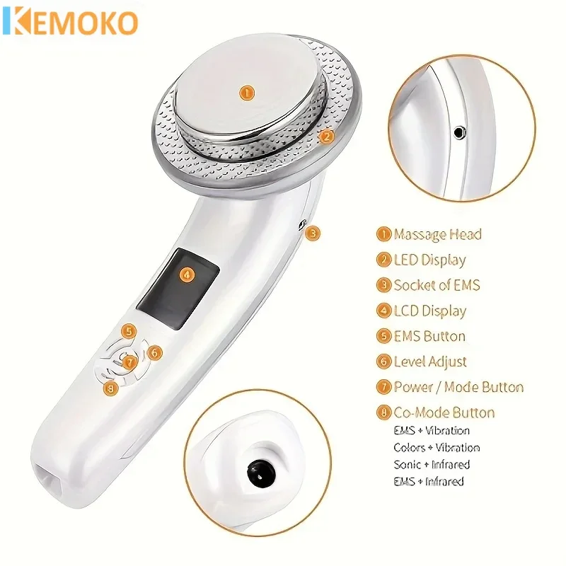 

Ultrasonic Six in One Slimming Device, LED Skincare Device, EMS Imported Slimming Machine, Vibration Massage Shaping Device