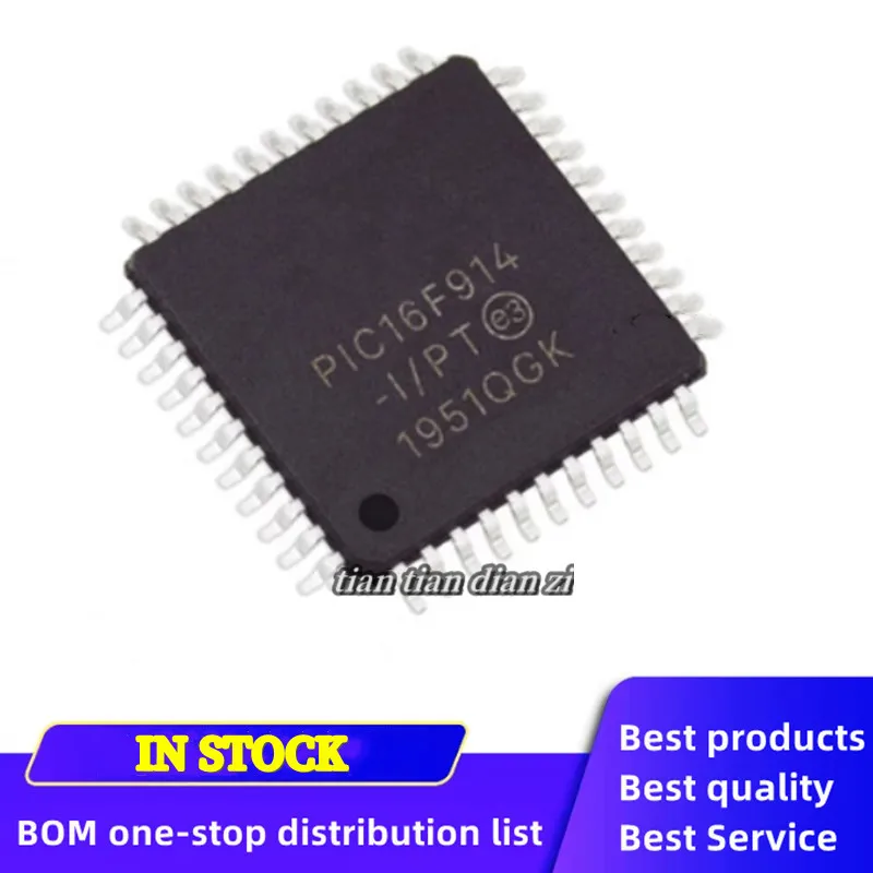 2pcs/lot PIC16F914-I PIC16F914-I/PT QFP44 PIC16F914 ic chips in stock