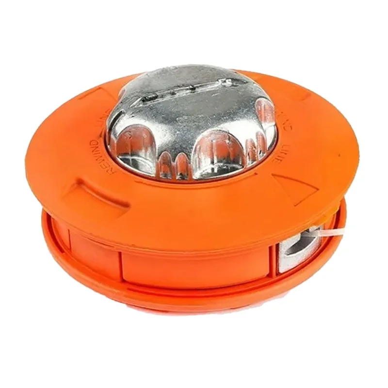 Lawn Mower Trimmer Head Dismantle Free Plastic Aluminum Trimming Head For Garden Mowing Machine Orange