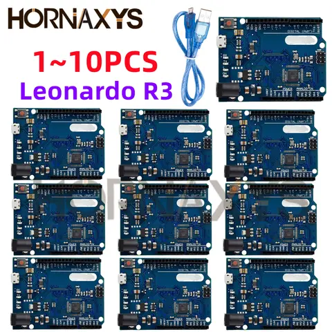 1-10개/Arduino용 30cm USB 케이블 ATMEGA32U4가 포함된 Leonardo R3 개발 보드