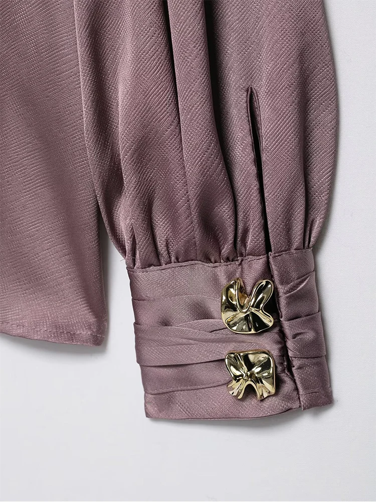 2025 Autumn New Women's Blouse Long Sleeve  Fashion Tie Bow Long Sleeve Pullover Scarf Neck Top Casual Elegant Female Clothing