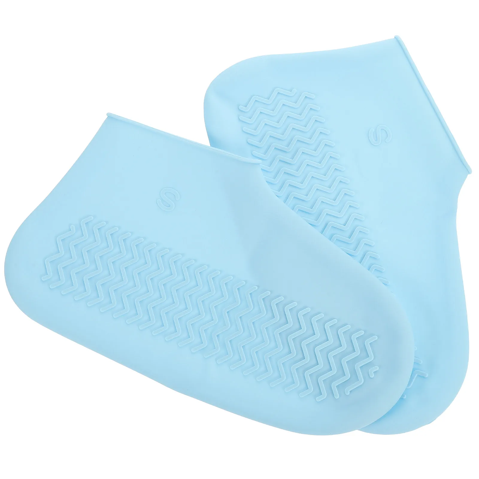 1Pair Rainproof Shoes Cover Soft Elastic Silicone Waterproof Wear Resistant Shoe Sleeves for Cooks Waiters Bartenders Beach