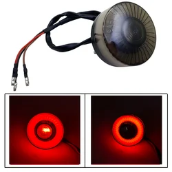 Smoke Lens LED Universal Motorcycle Rear Light Brake Stop Round Lamp UTV ATV Warning Indicator For Chopper Bobber Harley Honda