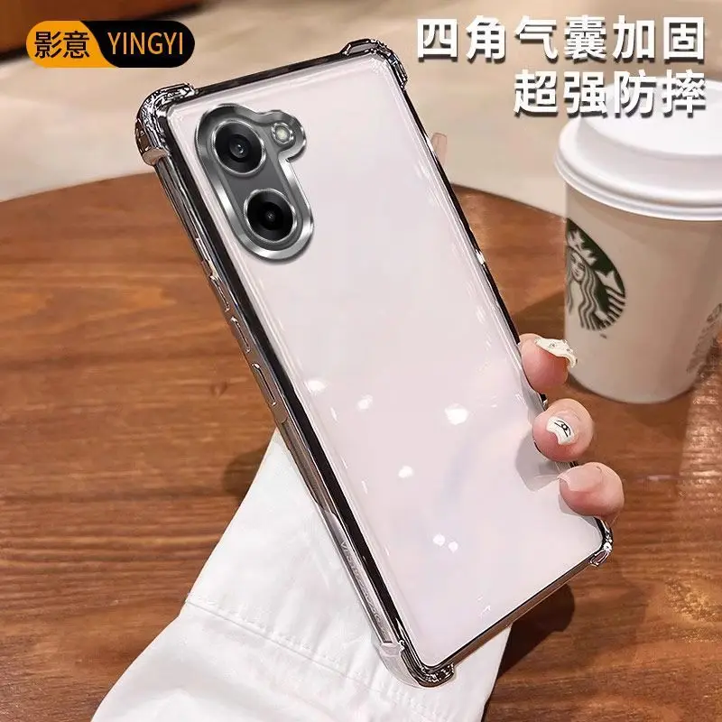 حافظة لهاتف OnePlus Nord CE5 حافظة شفافة فاخرة مضادة للصدمات ومضادة للسقوط غطاء هاتف لهاتف OnePlus Nord CE 5 ممتص للصدمات Funda