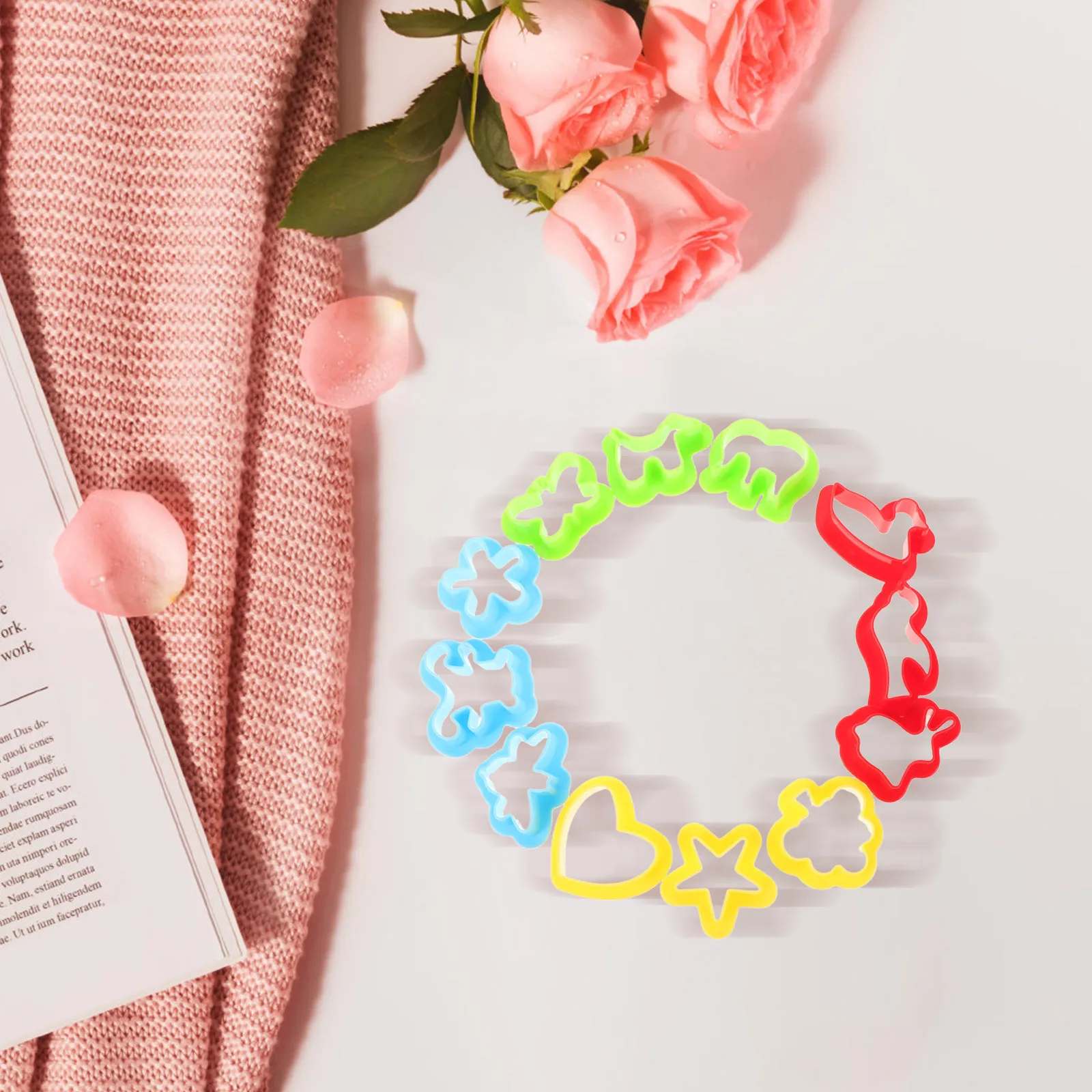 12 pezzi set di stampi in argilla colorata per bambini strumenti di goffratura in argilla di gomma fai da te attività di apprendimento creativa kit artigianale bambini modellazione divertente