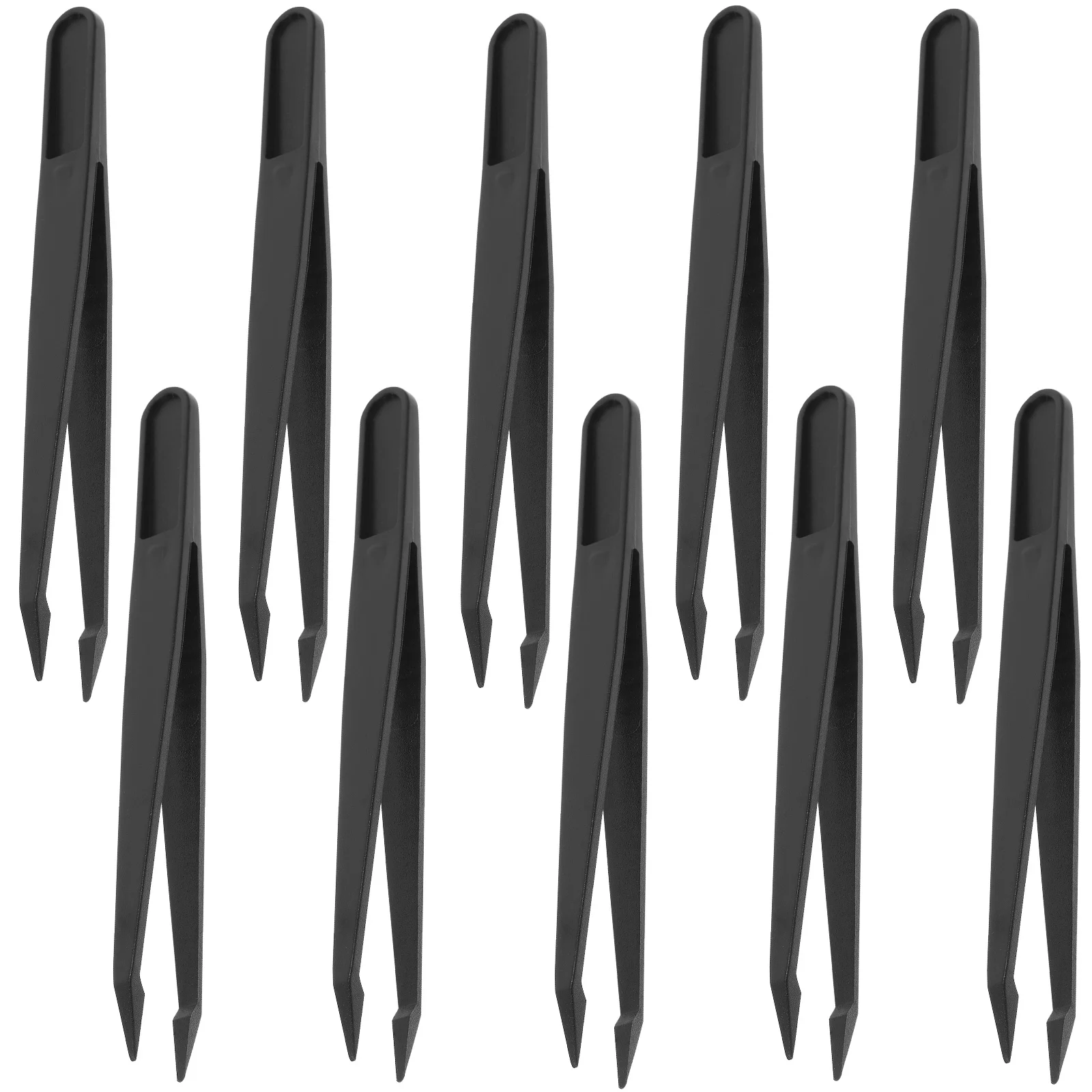 

10Pcs Plastic Precision Tweezers Pointed Tips Comfortable Grip for Jewelry Making Electronics Arts Crafts Small Tweezers