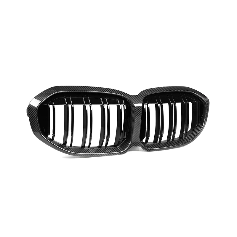 Real Dry Carbon Fiber Front Grills Bumper Hood Kidney Grille Replacement For BMW 1 Series Hatchback F40 2021-IN Car Accessories