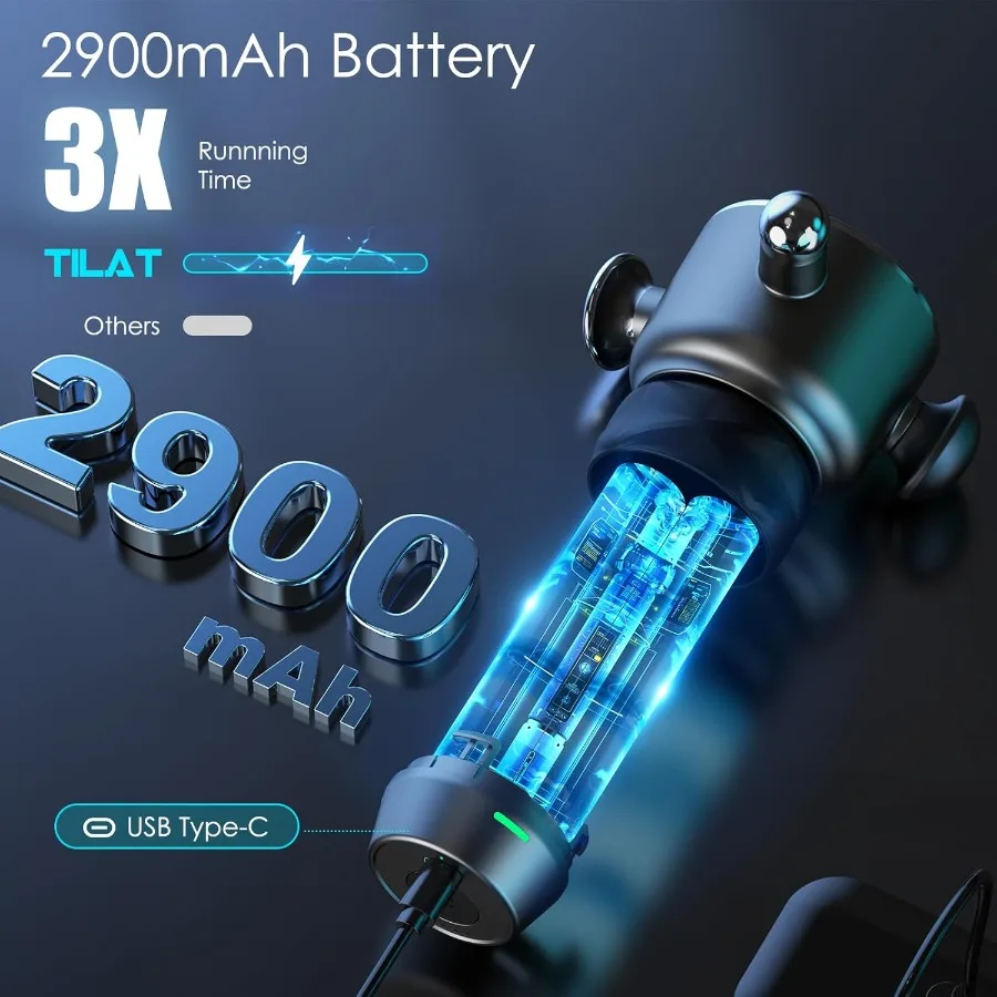 مسدس تدليك العضلات بالاهتزاز اللاسلكي للأنسجة العميقة - مدلك محمول سريع التحرير لربط اللفافة والرقبة واللفافة #5